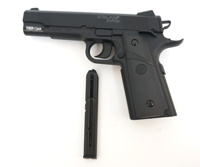  Пистолет пневматический Stalker S1911G (пластик) 120 м/с