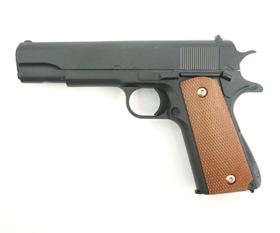 Cтрайкбольный пистолет Galaxy G.13 Colt 1911 black металлический, пружинный