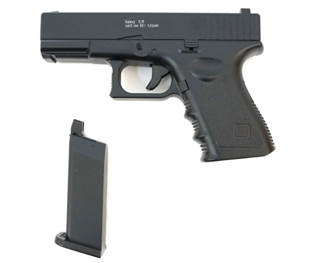 Cтрайкбольный пистолет Galaxy G.15 Glock металлический, пружинный, Глок 17, Glock 23