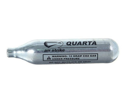 Баллон CO2 Quarta для пневматического пистолета.  12 гр, Баллончик CO2 для пневматики Quarta, 12 г