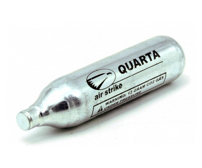 Баллон CO2 Quarta для пневматического пистолета.  12 гр, Баллончик CO2 для пневматики Quarta, 12 г